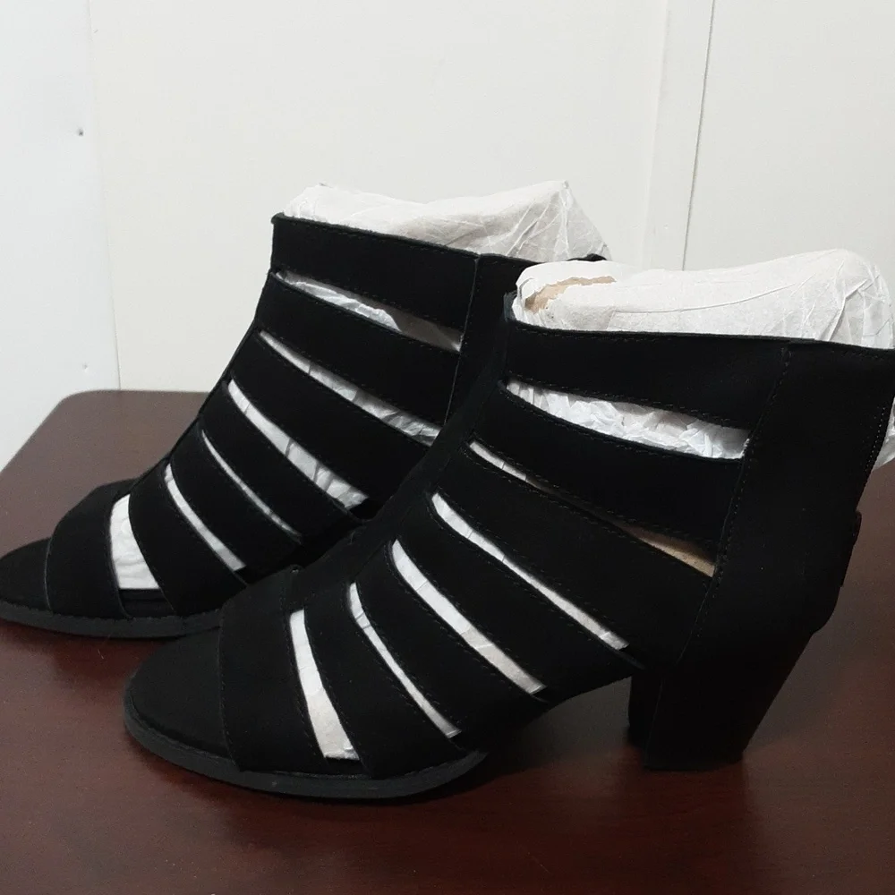 Vionic Harlow Gladiator‎ Cage Block Heel Shoe 6.5